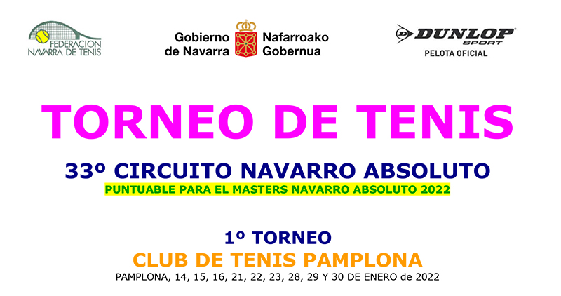Abierto el plazo de inscripci&oacute;n para el primer torneo del 33&ordm; Circuito Navarro Absoluto
